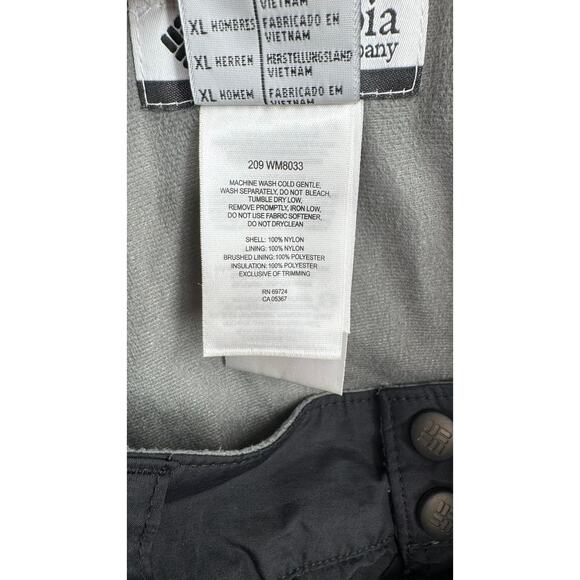 Columbia Omni Tech Snowboard Ski Pants Mens XL Black Adjustable Waist - Picture 9 of 12